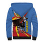 DR Congo Sherpa Hoodie Okapi Coat Of Arms