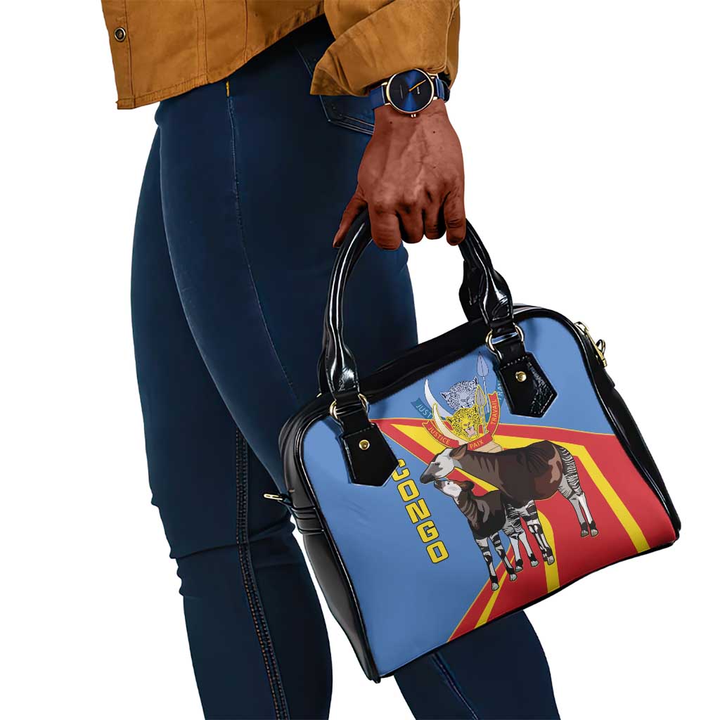 DR Congo Shoulder Handbag Okapi Coat Of Arms