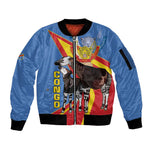 DR Congo Sleeve Zip Bomber Jacket Okapi Coat Of Arms