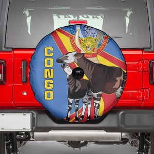 DR Congo Spare Tire Cover Okapi Coat Of Arms