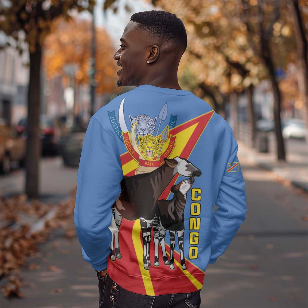 DR Congo Sweatshirt Okapi Coat Of Arms