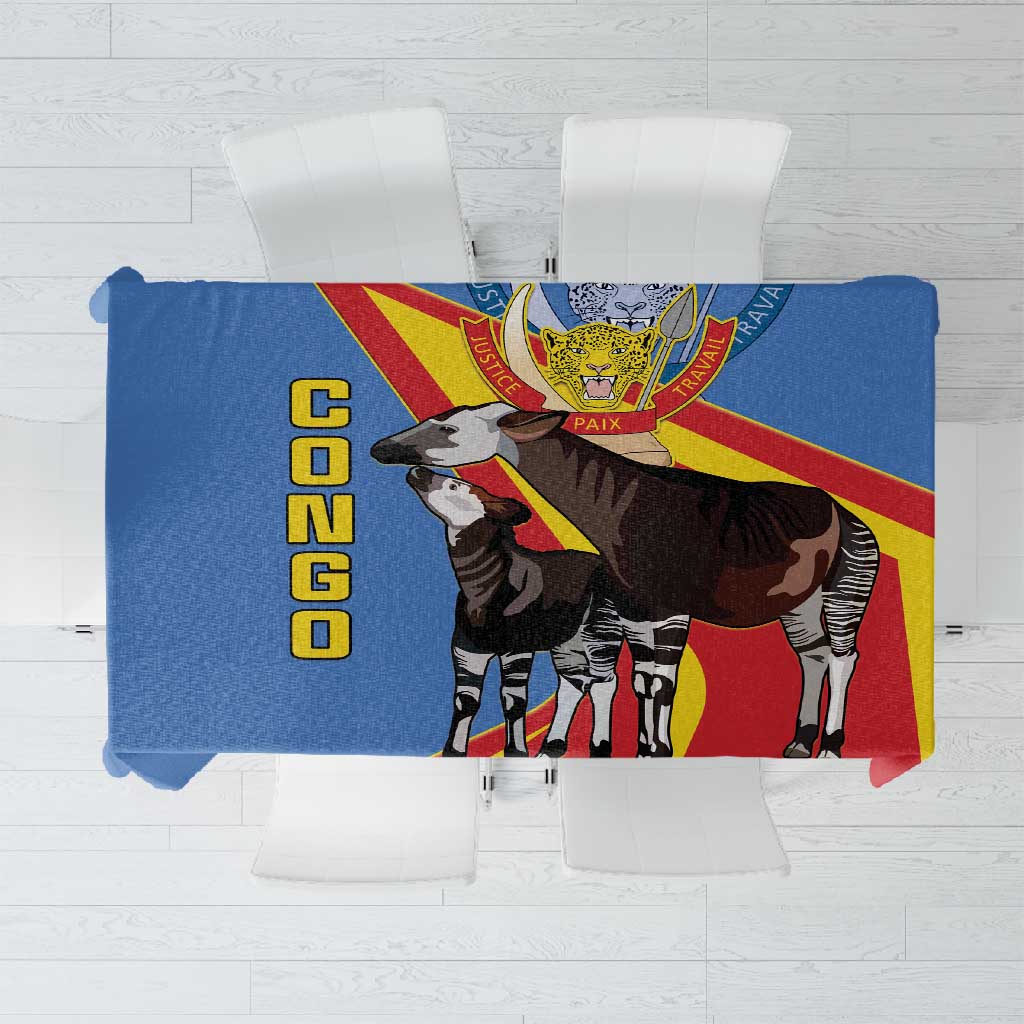 DR Congo Tablecloth Okapi Coat Of Arms