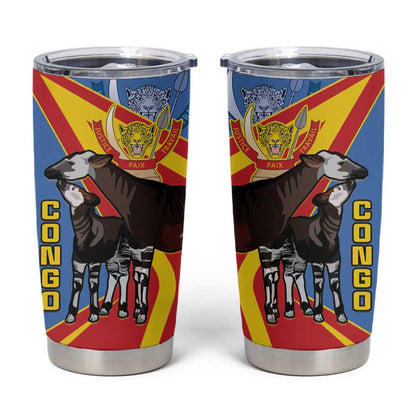 DR Congo Tumbler Cup Okapi Coat Of Arms