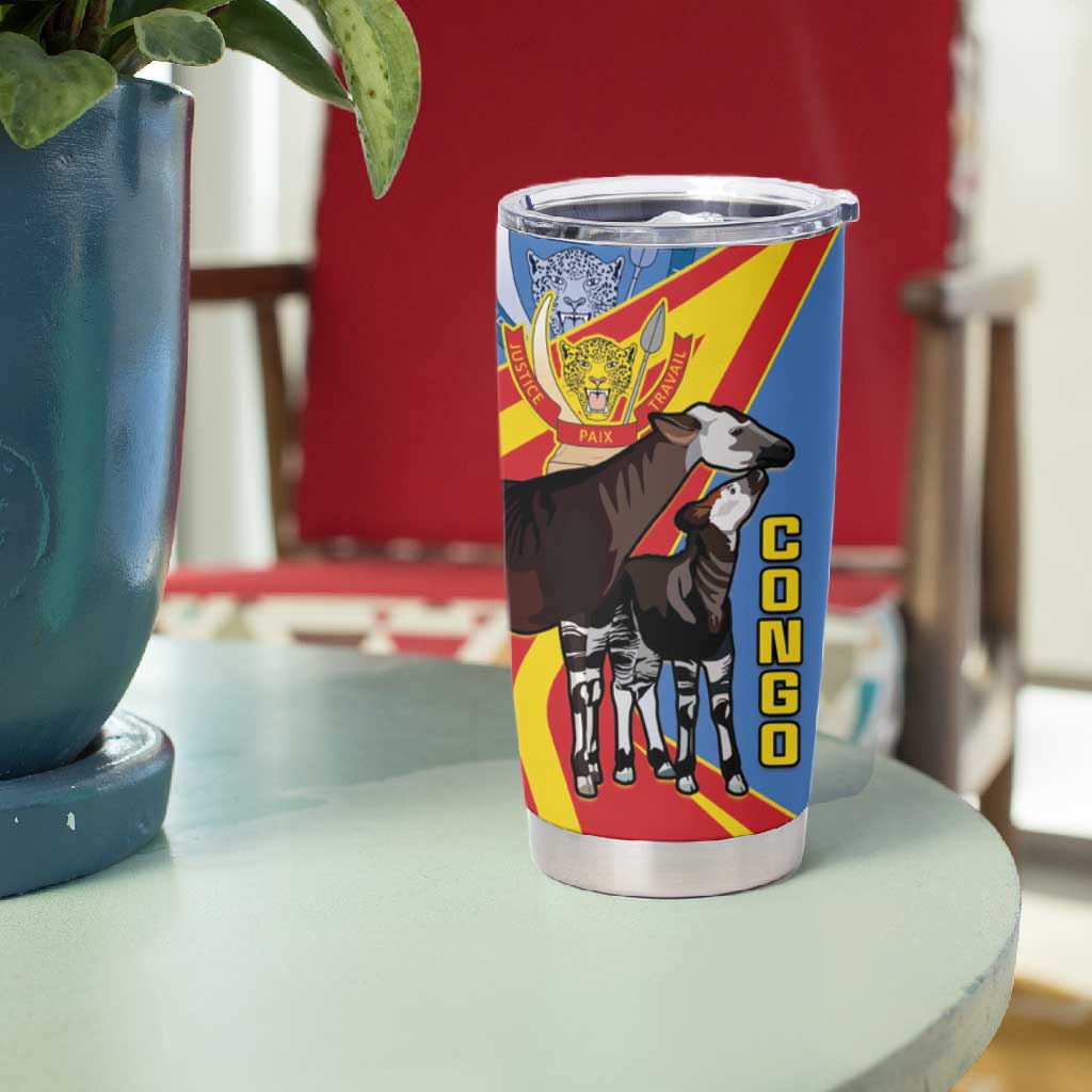 DR Congo Tumbler Cup Okapi Coat Of Arms