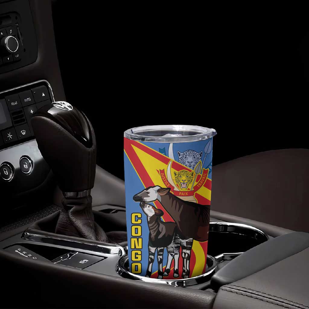 DR Congo Tumbler Cup Okapi Coat Of Arms