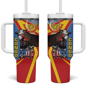 DR Congo Tumbler With Handle Okapi Coat Of Arms