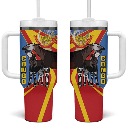 DR Congo Tumbler With Handle Okapi Coat Of Arms