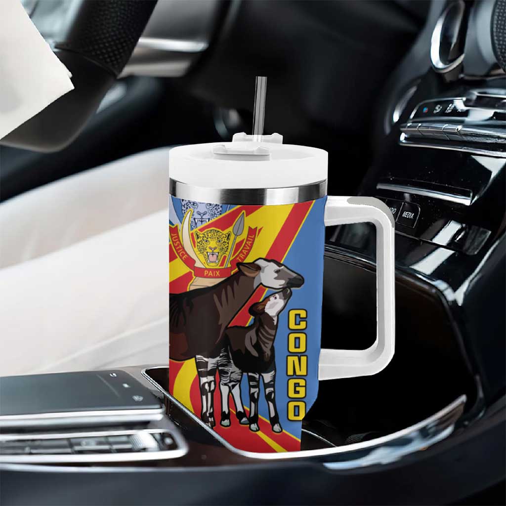 DR Congo Tumbler With Handle Okapi Coat Of Arms