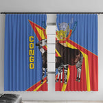 DR Congo Window Curtain Okapi Coat Of Arms