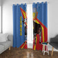 DR Congo Window Curtain Okapi Coat Of Arms