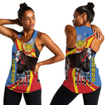 DR Congo Women Racerback Tank Okapi Coat Of Arms