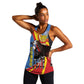 DR Congo Women Racerback Tank Okapi Coat Of Arms