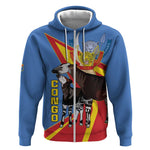 DR Congo Zip Hoodie Okapi Coat Of Arms
