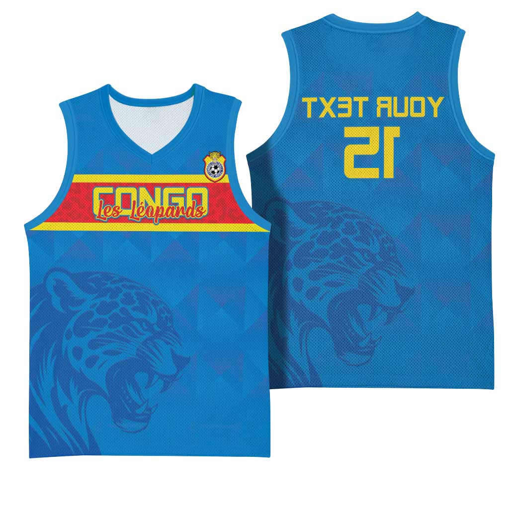 DR Congo Football Custom Basketball Jersey Go Champions - African Pride