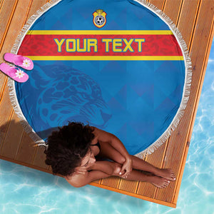 DR Congo Football Custom Beach Blanket Go Champions