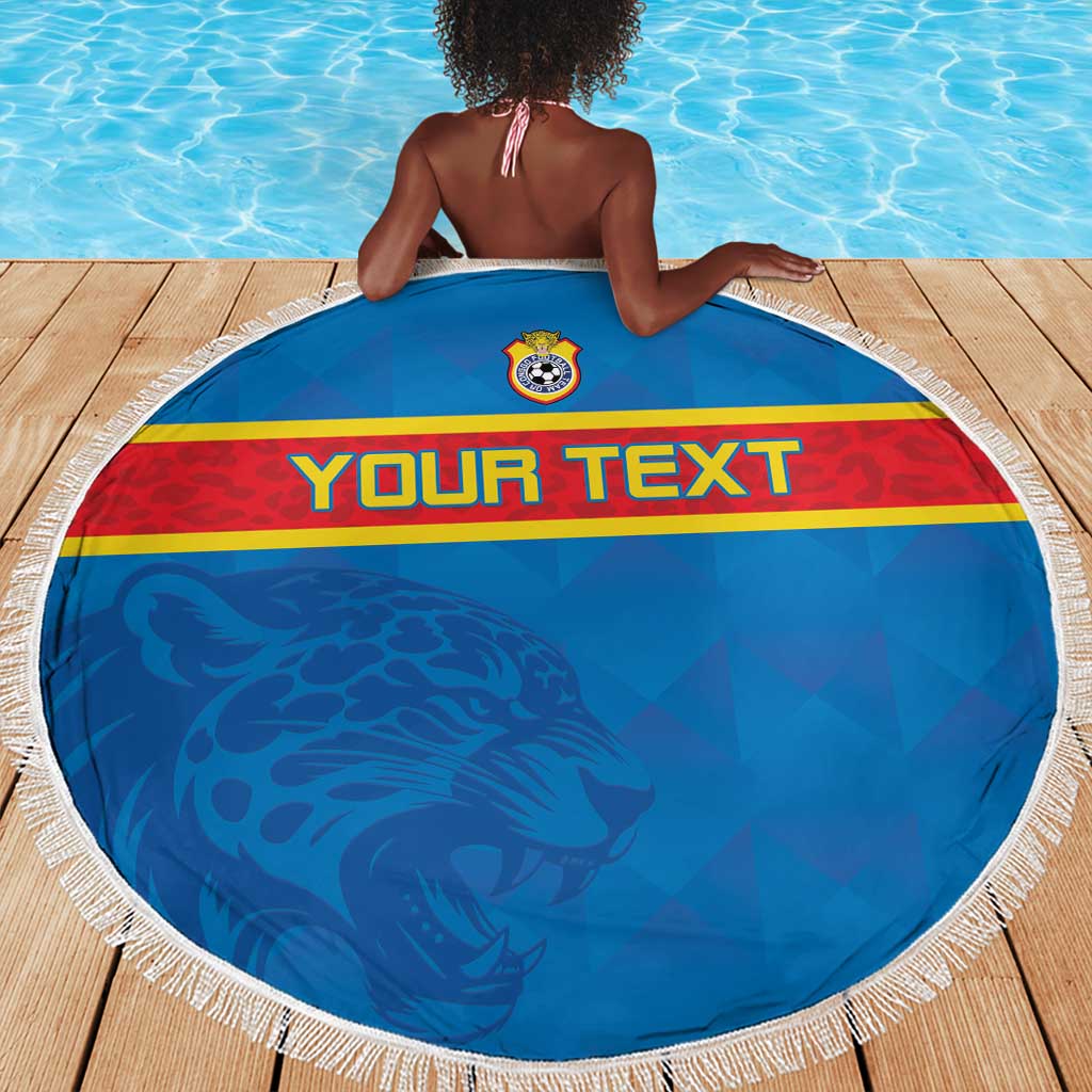 DR Congo Football Custom Beach Blanket Go Champions