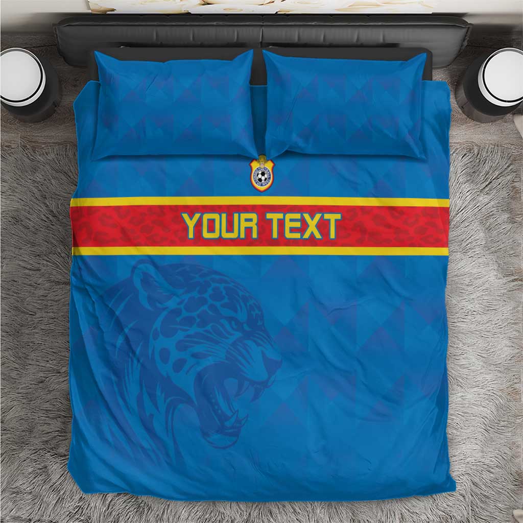 DR Congo Football Custom Bedding Set Go Champions