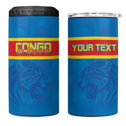 DR Congo Football Custom 4 in 1 Can Cooler Tumbler Go Champions