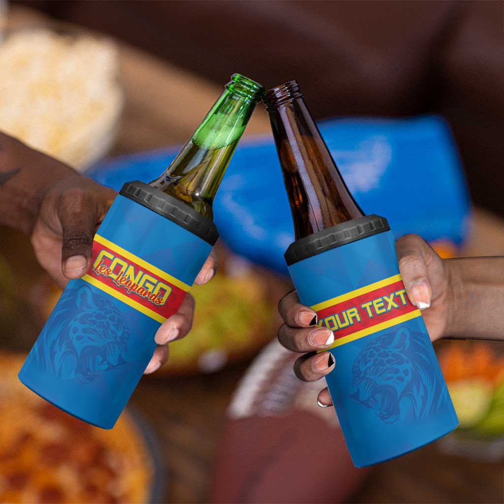 DR Congo Football Custom 4 in 1 Can Cooler Tumbler Go Champions