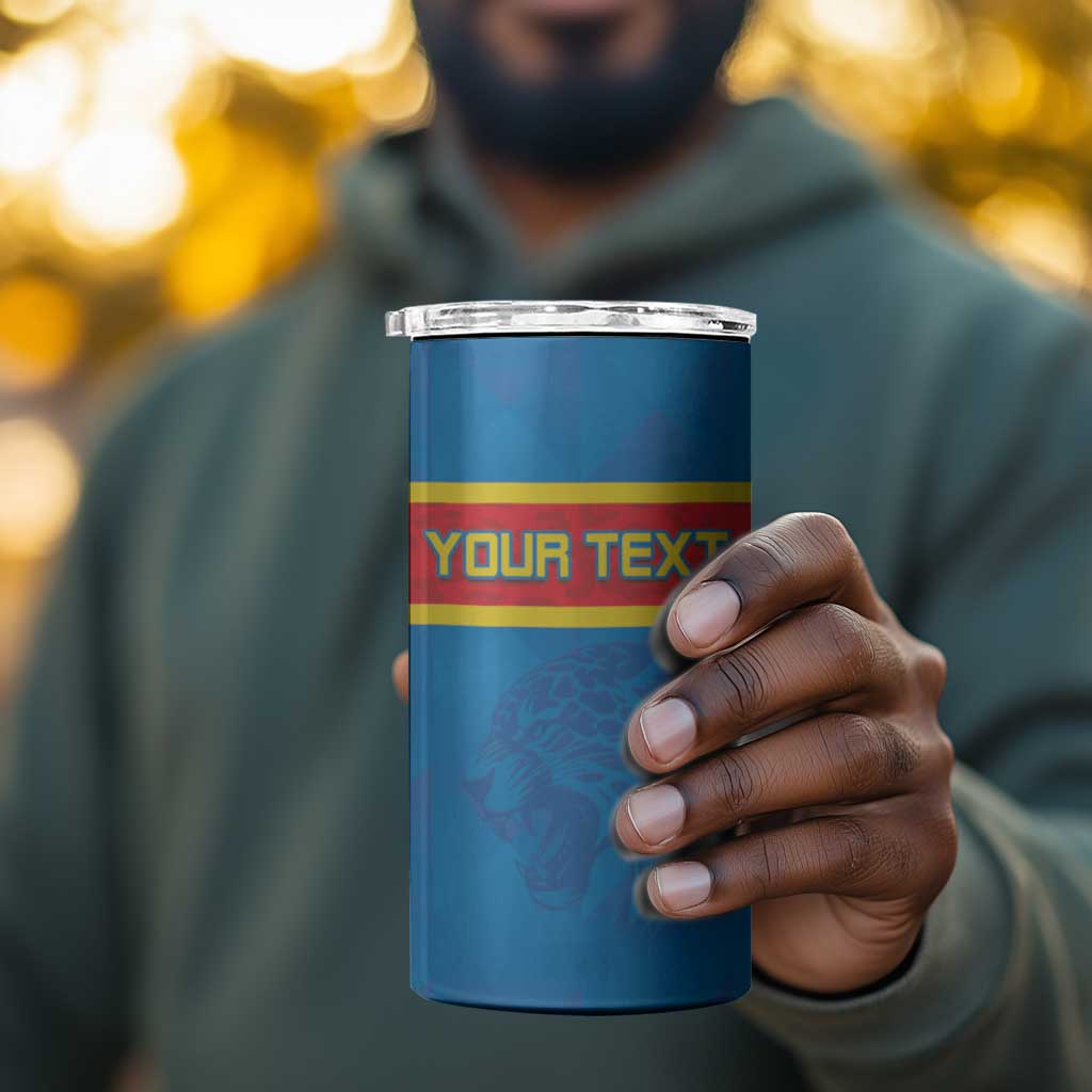DR Congo Football Custom 4 in 1 Can Cooler Tumbler Go Champions