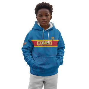 DR Congo Football Custom Kid Hoodie Go Champions