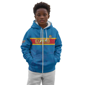 DR Congo Football Custom Kid Hoodie Go Champions