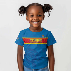 DR Congo Football Custom Kid T shirt Go Champions