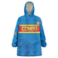 DR Congo Football Custom Kid Wearable Blanket Hoodie Go Champions