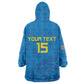 DR Congo Football Custom Kid Wearable Blanket Hoodie Go Champions