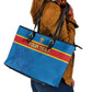 DR Congo Football Custom Leather Tote Bag Go Champions