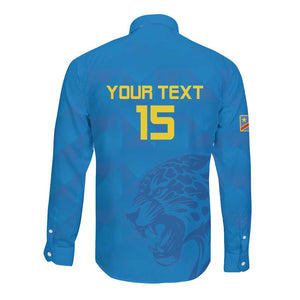DR Congo Football Custom Long Sleeve Button Shirt Go Champions