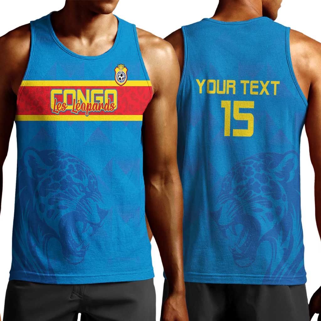 DR Congo Football Custom Men Tank Top Go Champions
