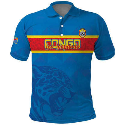DR Congo Football Custom Polo Shirt Go Champions