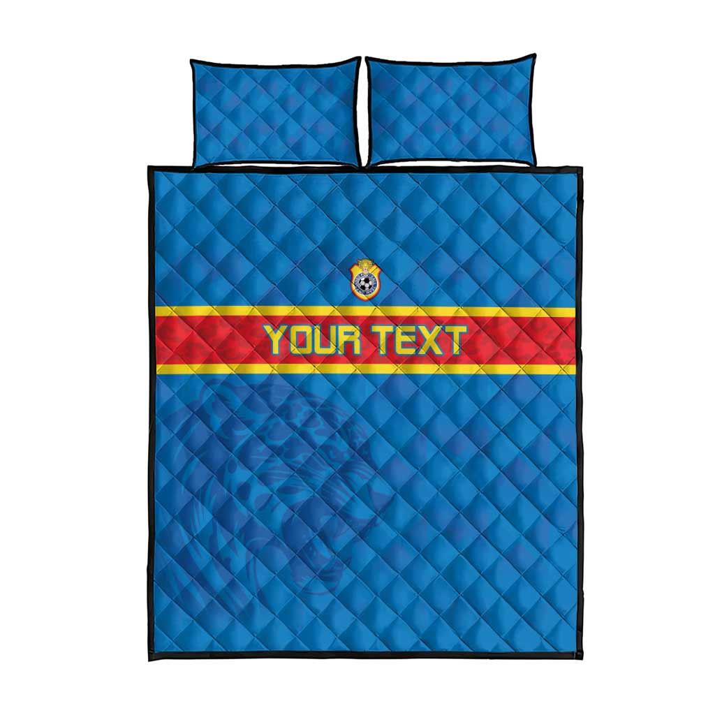 DR Congo Football Custom Quilt Bed Set Go Champions