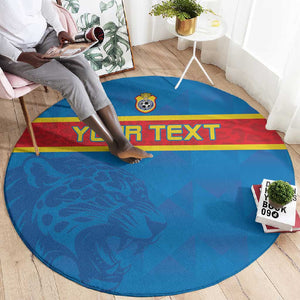 DR Congo Football Custom Round Carpet Go Champions