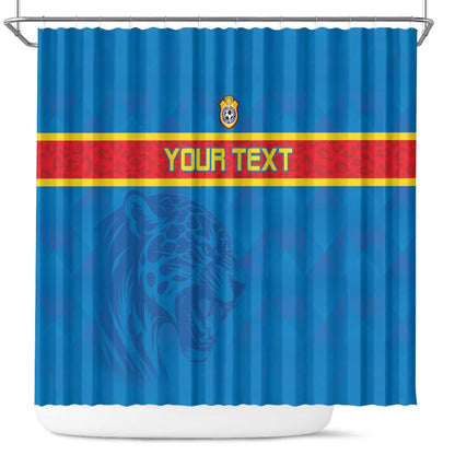 DR Congo Football Custom Shower Curtain Go Champions