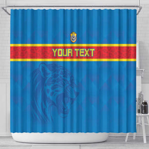 DR Congo Football Custom Shower Curtain Go Champions