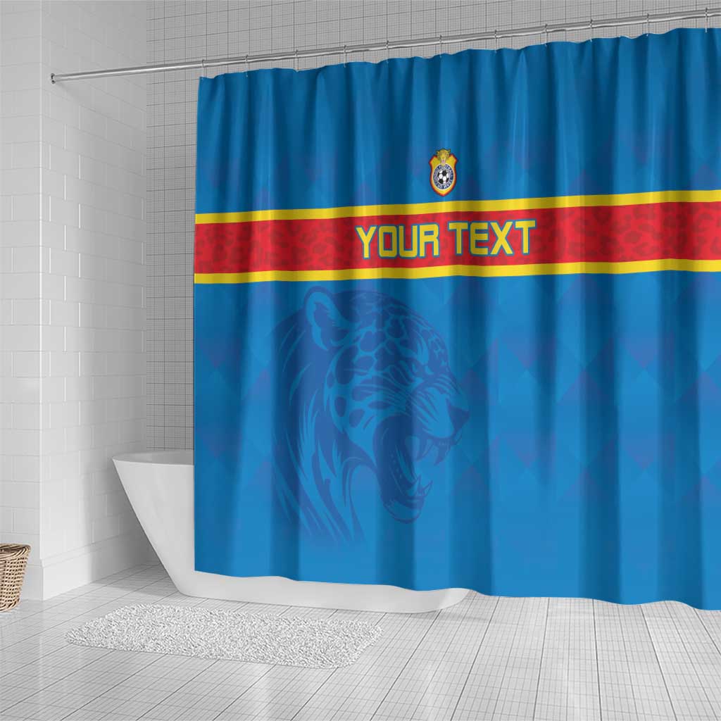 DR Congo Football Custom Shower Curtain Go Champions