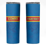 DR Congo Football Custom Skinny Tumbler Go Champions