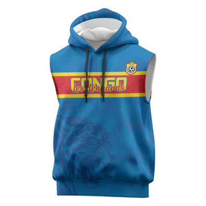 DR Congo Football Custom Sleeveless Hoodie Go Champions - African Pride