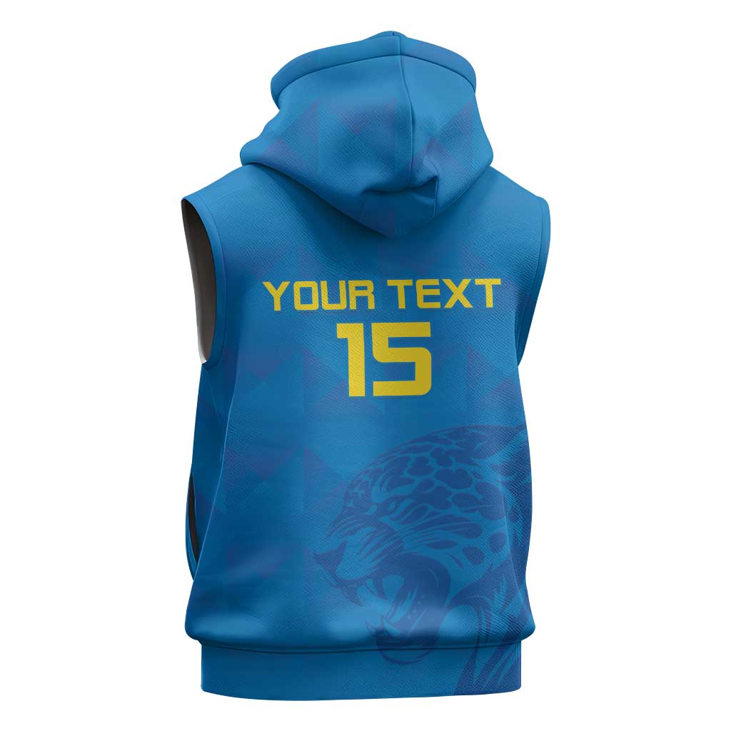 DR Congo Football Custom Sleeveless Zip Hoodie Go Champions - African Pride