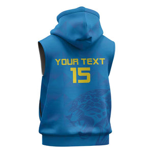 DR Congo Football Custom Sleeveless Zip Hoodie Go Champions - African Pride