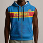 DR Congo Football Custom Sleeveless Zip Hoodie Go Champions - African Pride