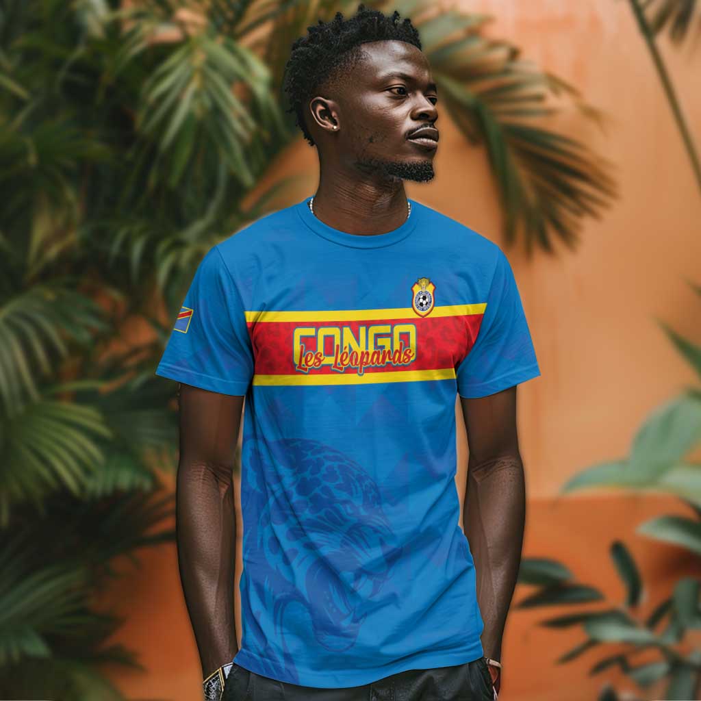 DR Congo Football Custom T shirt Go Champions