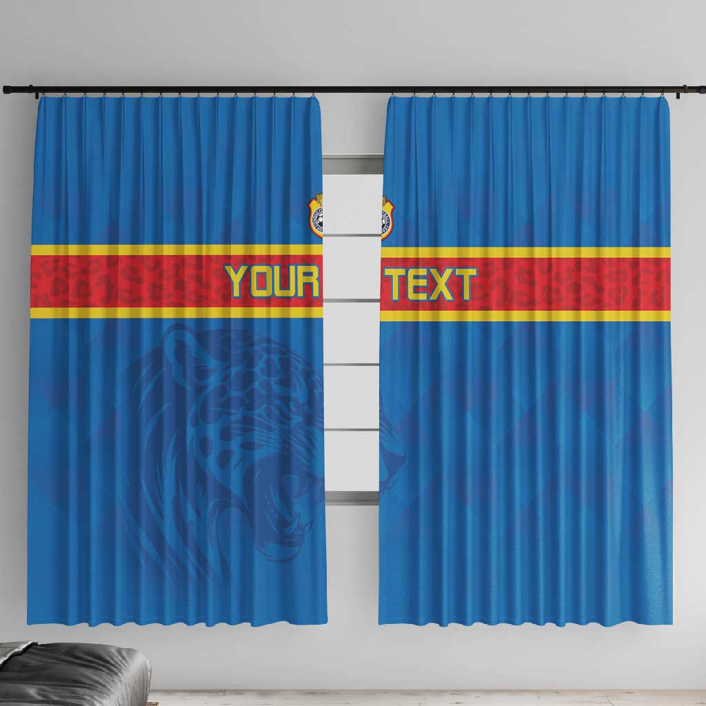 DR Congo Football Custom Window Curtain Go Champions
