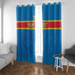 DR Congo Football Custom Window Curtain Go Champions