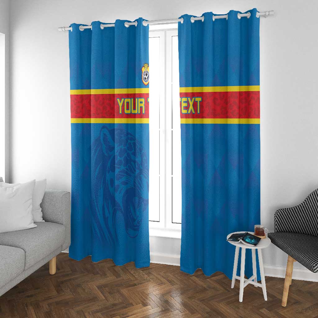 DR Congo Football Custom Window Curtain Go Champions