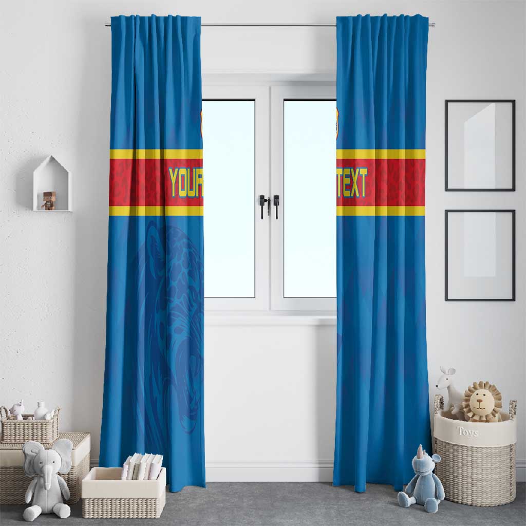 DR Congo Football Custom Window Curtain Go Champions