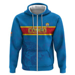 DR Congo Football Custom Zip Hoodie Go Champions