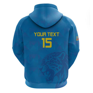 DR Congo Football Custom Zip Hoodie Go Champions